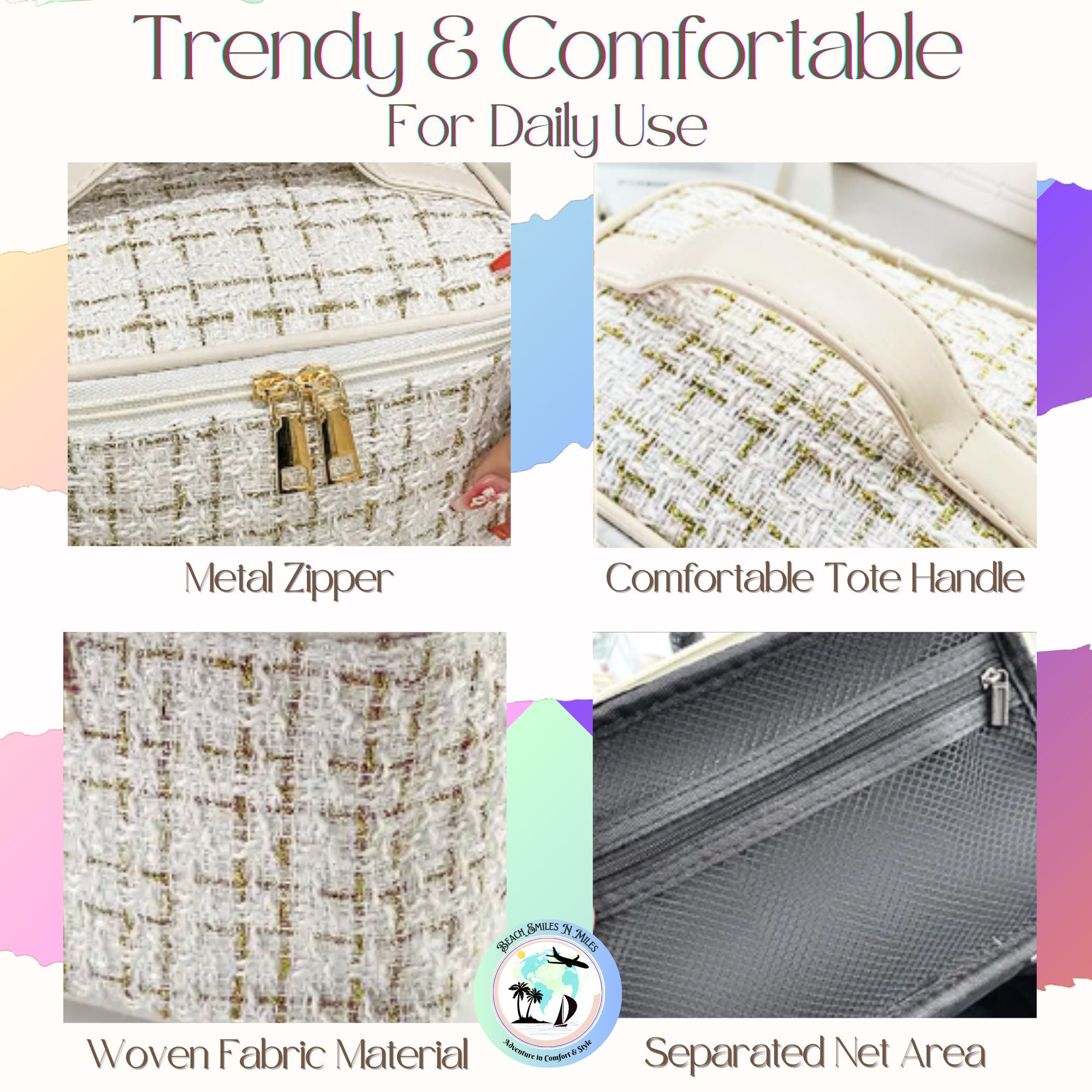 Makeup Vanity Bag, Makeup Portable Travel Cosmetic Bag for Women, Small