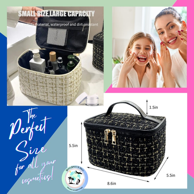 Makeup Vanity Bag, Makeup Portable Travel Cosmetic Bag for Women, Small