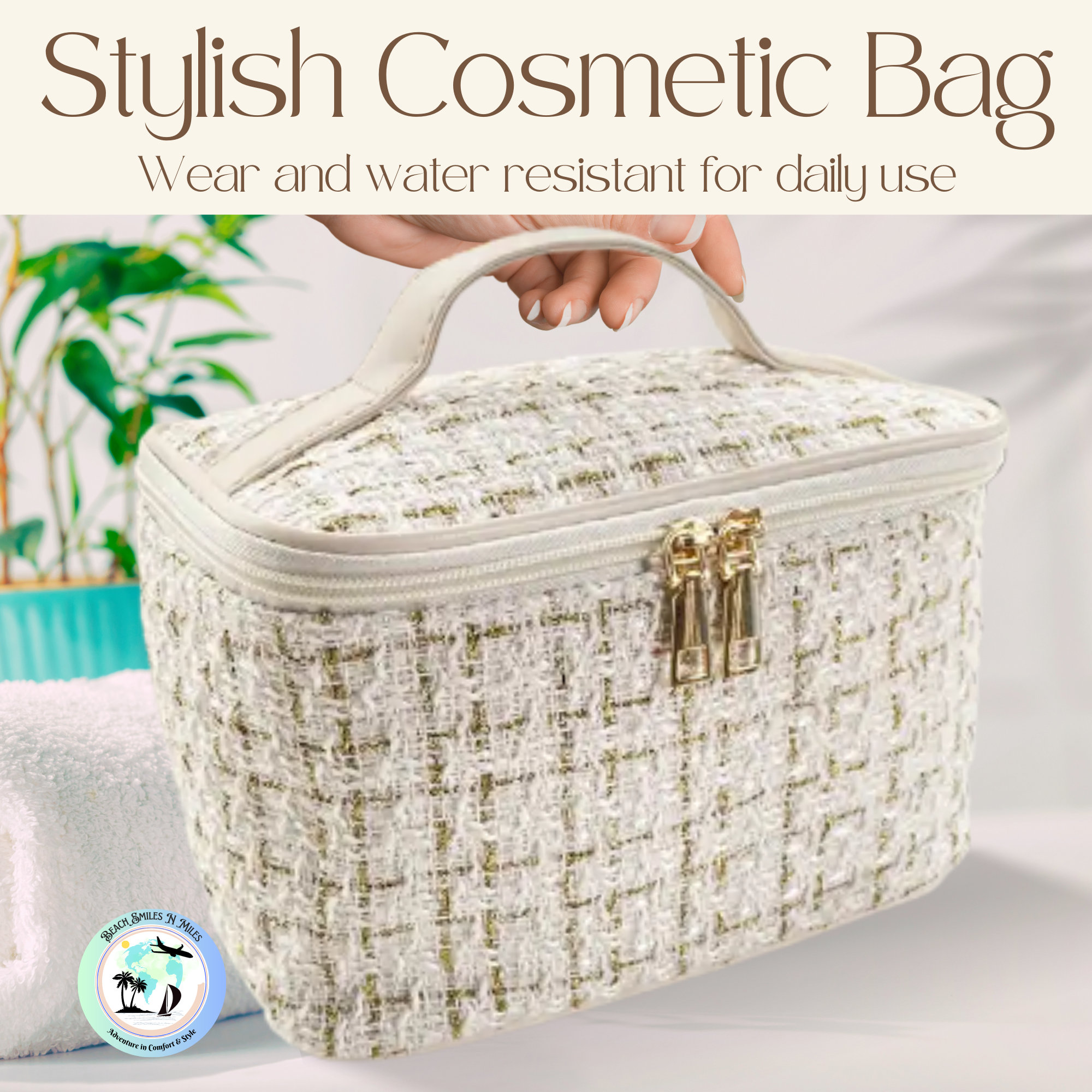 Makeup Vanity Bag, Makeup Portable Travel Cosmetic Bag for Women, Small