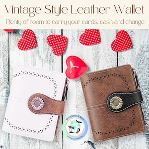 Womens Leather Wallets, Minimalist RFID Wallet Women, Compact Bifold Large Capacity Zipper Wallet, Purse Wallet Organizer, Gifts for Her