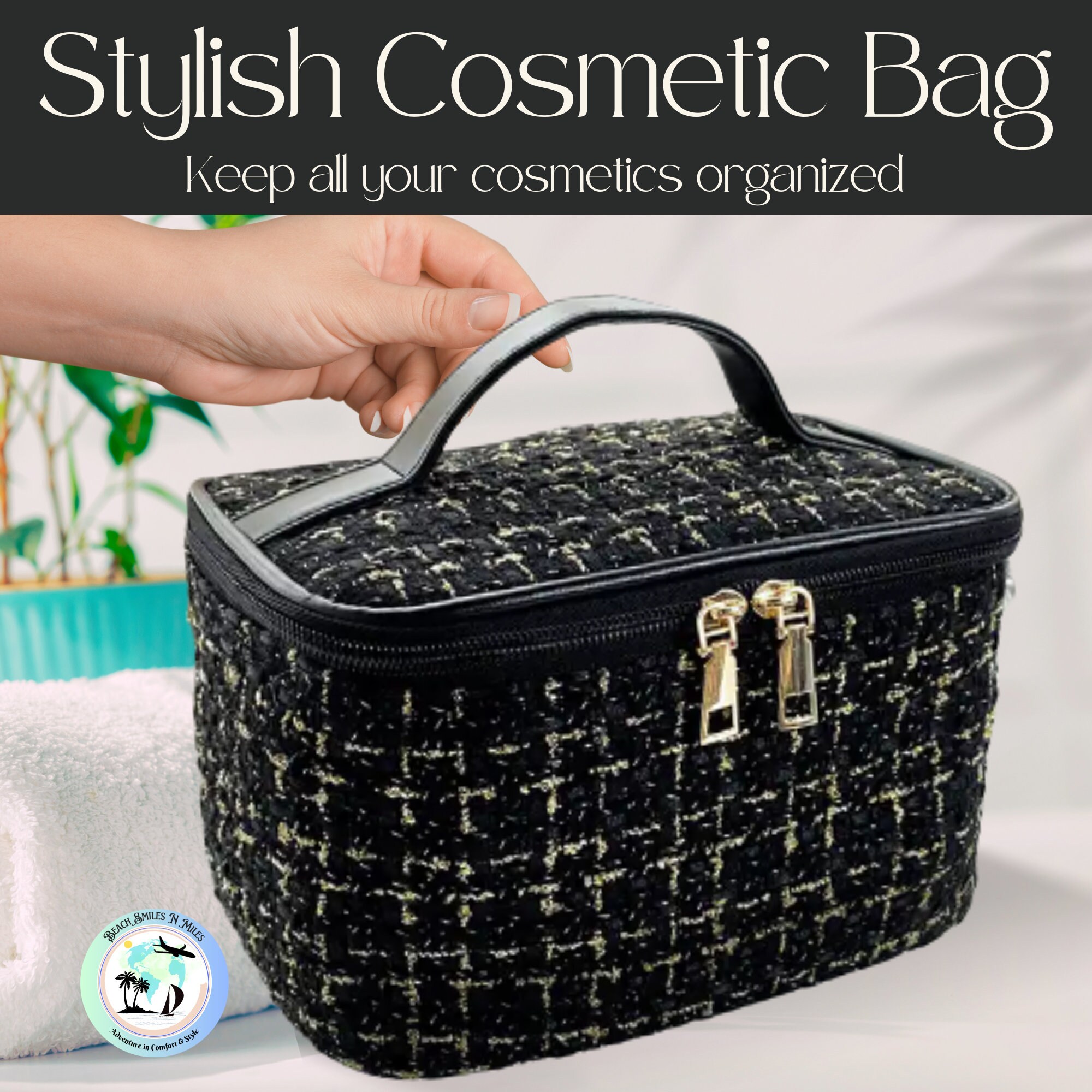 Makeup Vanity Bag, Makeup Portable Travel Cosmetic Bag for Women, Small 