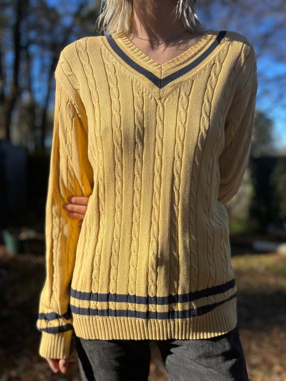 Vintage Izod Cable Knit Tennis Sweater