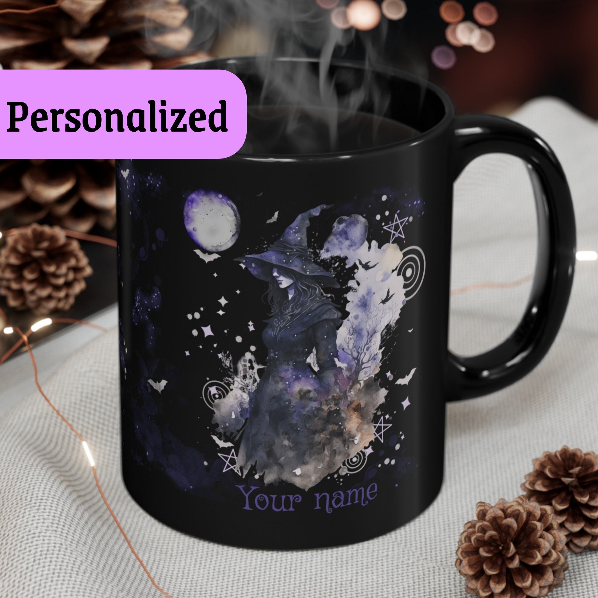 Personalized Mug Aesthetic Goblincore Deer Magician And Mushroom For  Christmas Funy 11 Oz White Ceramic Coffee Mug