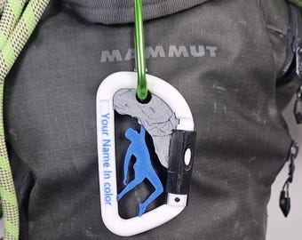 Personalized Rock Climbing Bag Tag, Bouldering Luggage Bag Tags, Keychain