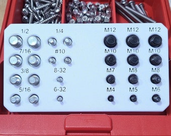 Packout Insert: Nut and Bolt Thread Checker (12 Metric & 14 SEA)