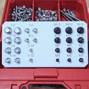 Packout Insert: Nut and Bolt Thread Checker (12 Metric & 14 SEA)