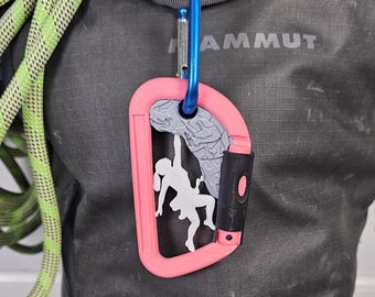 Personalized Rock Climbing Bag Tag, Bouldering Luggage Bag Tags, Keychain