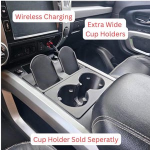 Nissan Titan Wireless Charging Phone Holder - Cup Holder - Storage Bin - Free Shipping USA! Smooth