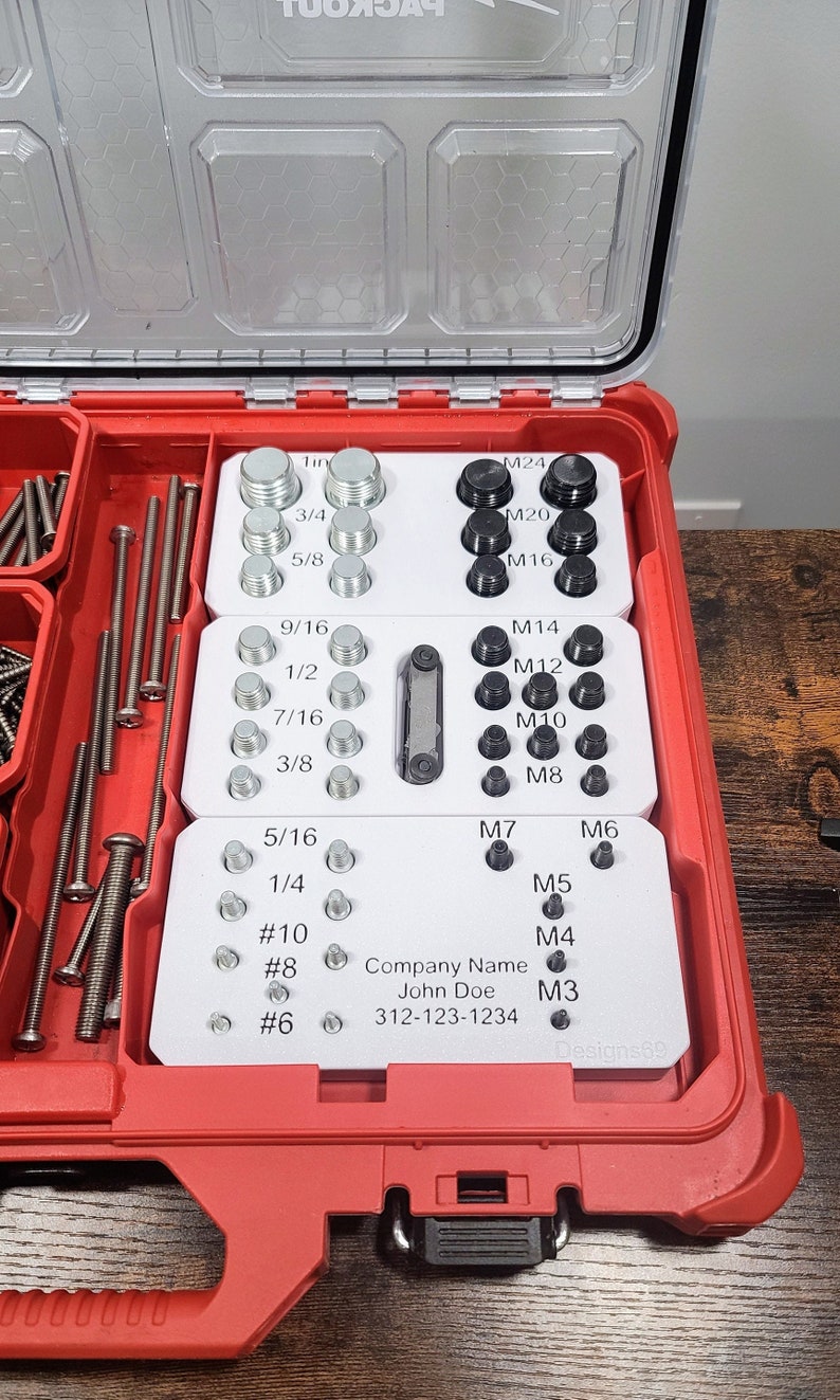 Packout Insert for Nut and Bolt Thread Checker Identifier Tools 21
