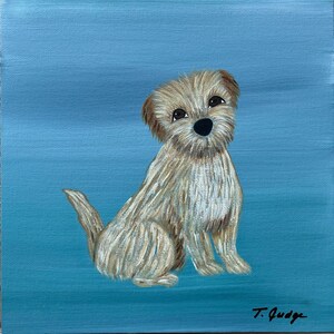 Terrier on Blue