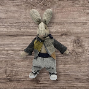 Rupert Bunny: Handmade Folk Art Bunny in High Tops