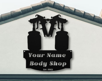 Personalized Body Shop Metal Sign