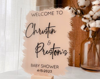 Baby Shower Custom Sign Acrylic Baby Shower Sign Sprinkle Welcome Sign Baby Shower Bundle Cards and Gifts Table Sign Gender Reveal Party