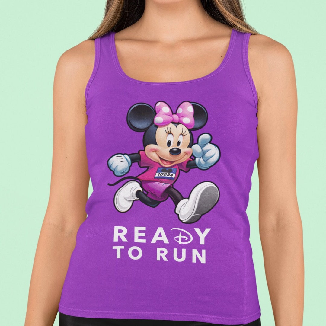 Run Disney Marathon 5k Race Disney Minnie Mouse Women's Racerback Tank Top Etsy