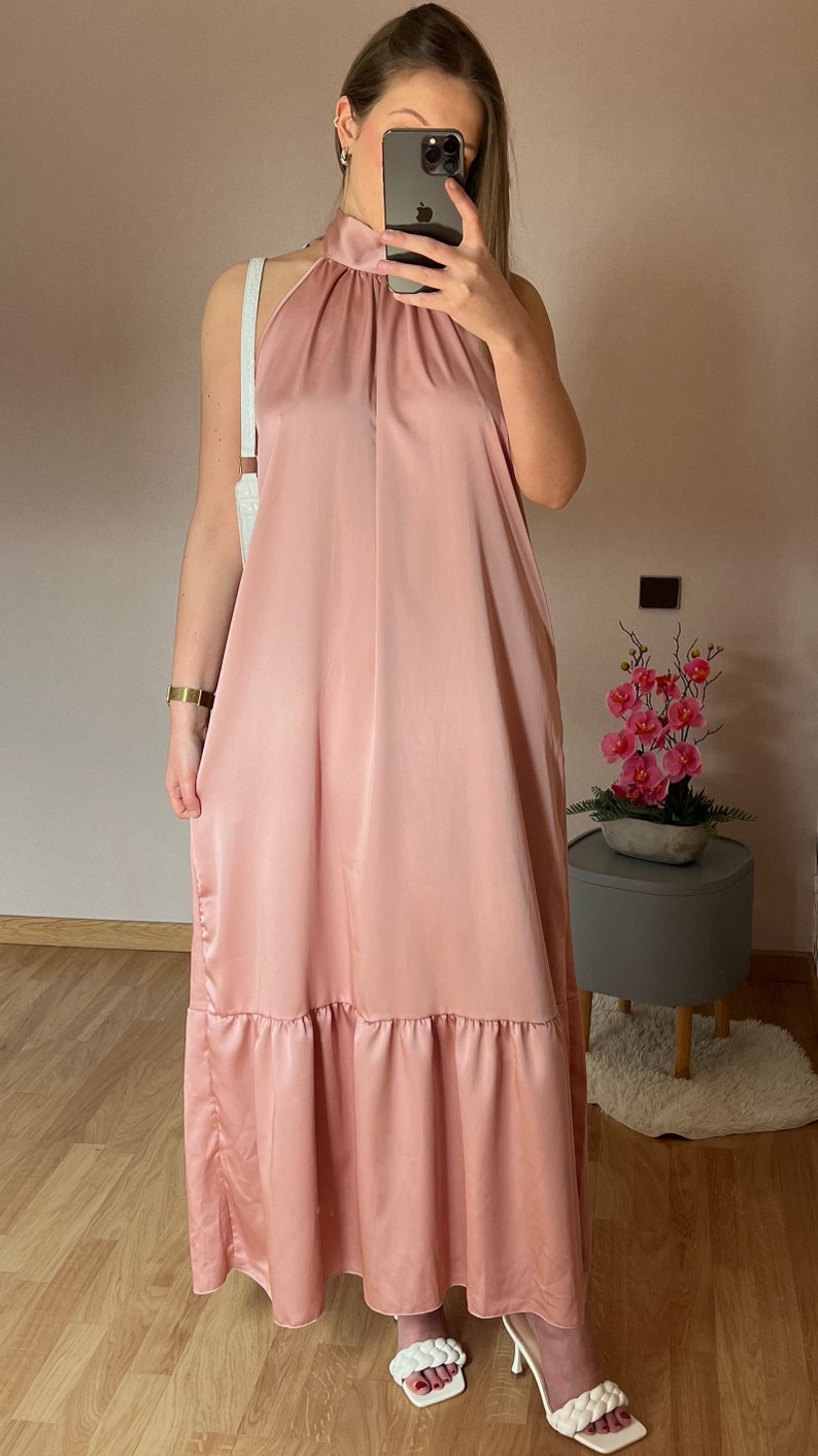 Robe longue rose image 2