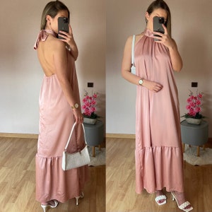 Robe longue rose image 3