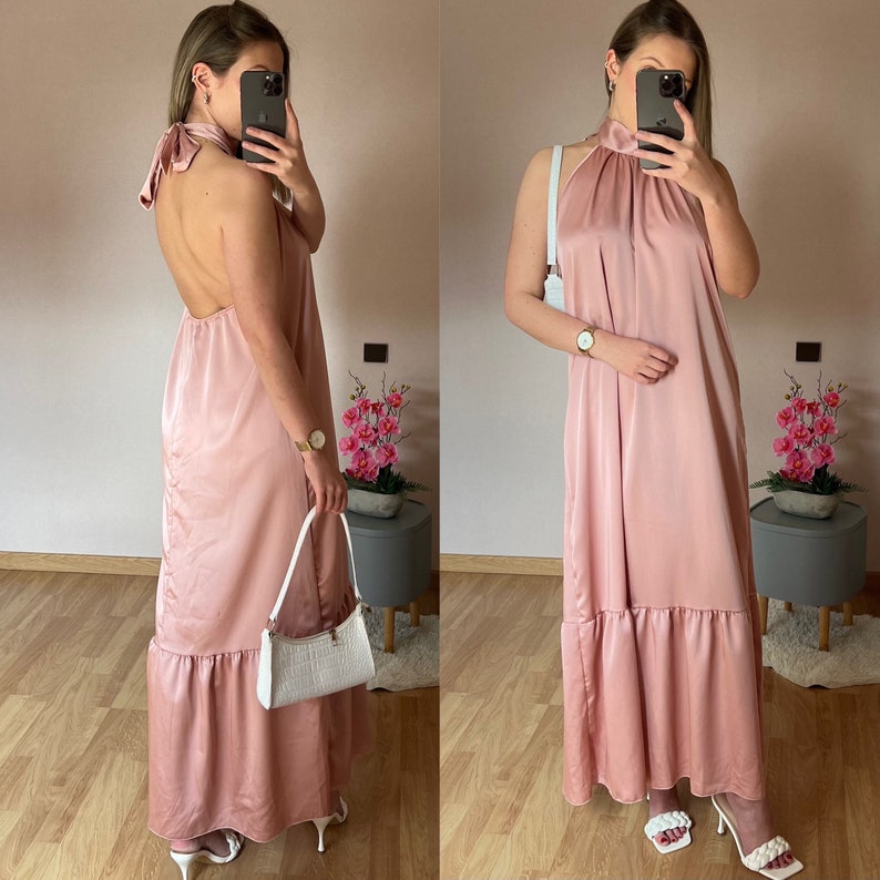 Robe longue rose image 3