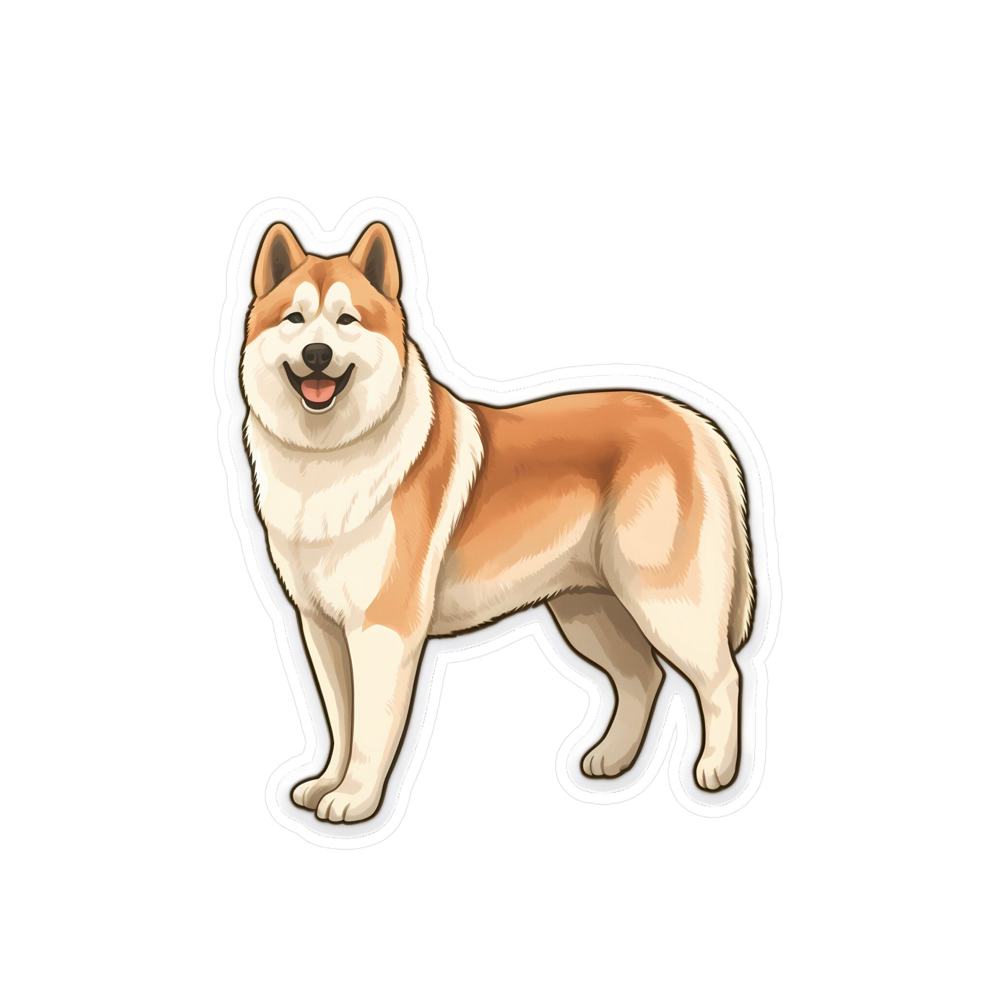 Japanese Akita Sticker Akita Decal Japanese Akita Dog Tumbler Etsy