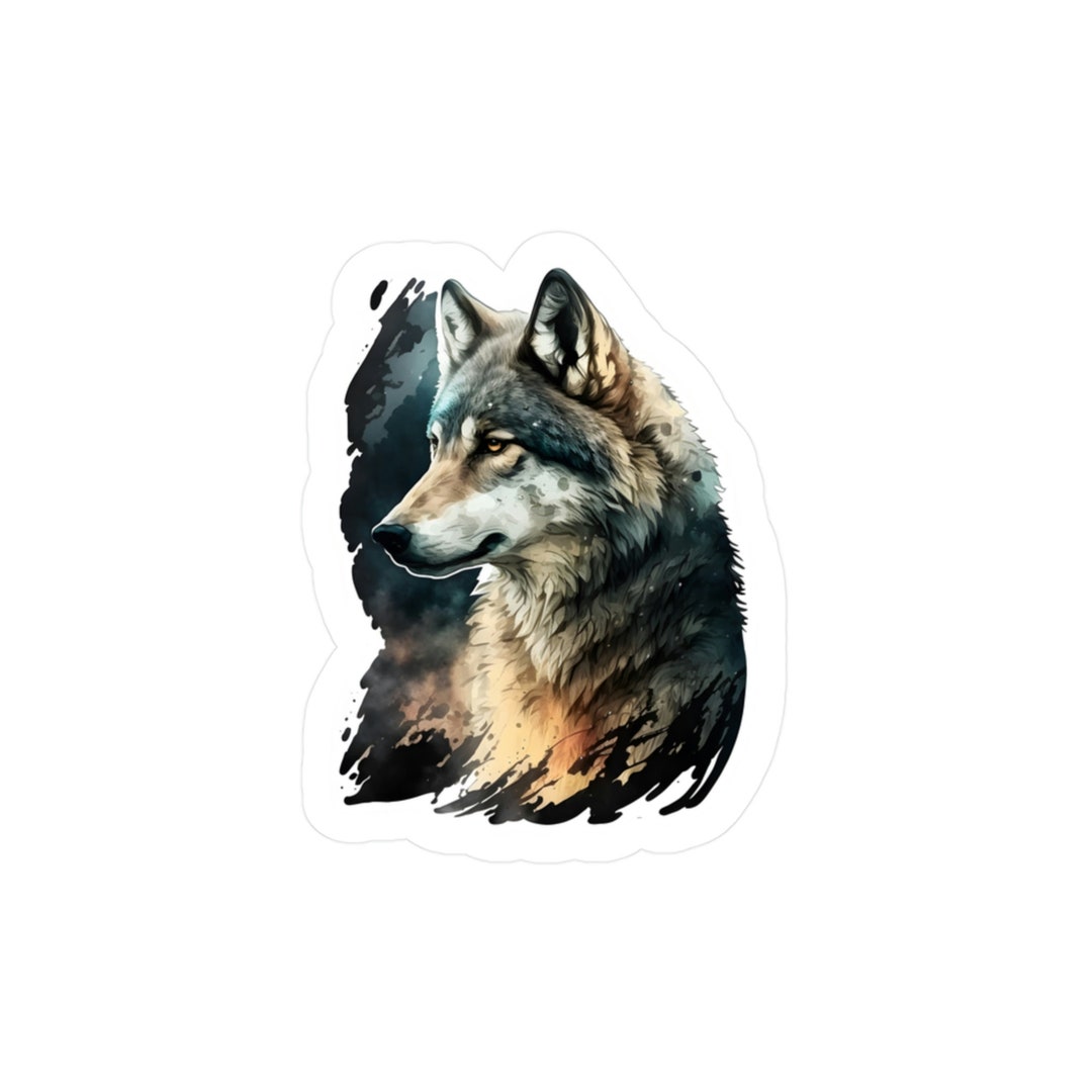 Wolf Head Sticker Lone Wolf Sticker Wolf Vinyl Decal Etsy
