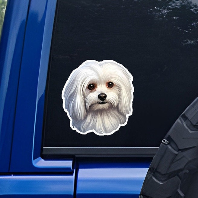 Maltese Sticker Maltese Dog Decal Maltese Dog Sticker Etsy