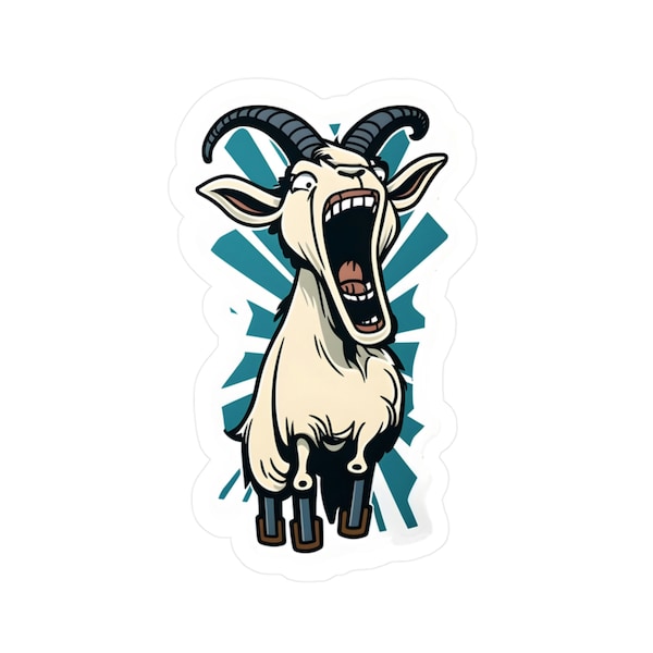 Screaming Goat Sticker Etsy