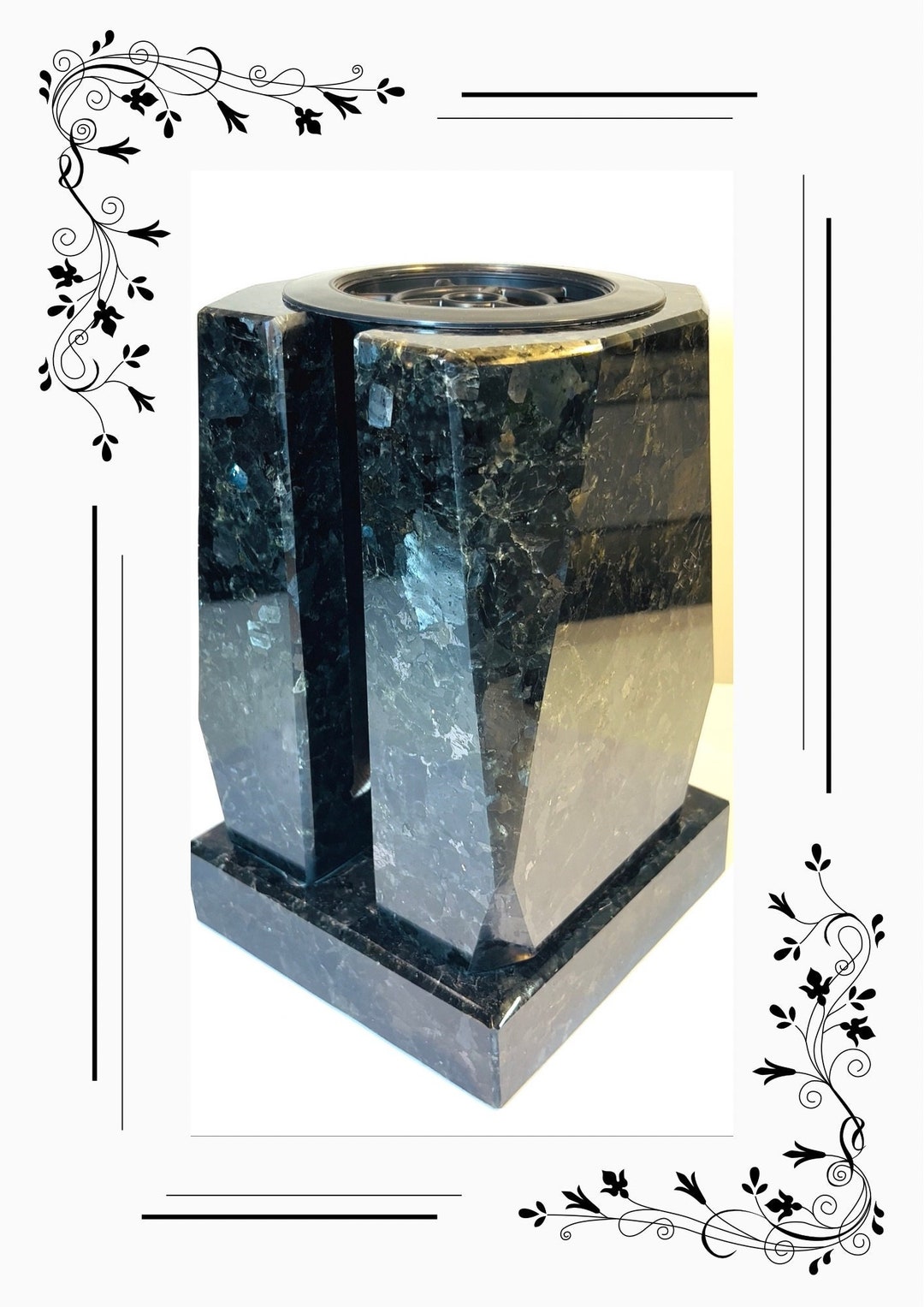Granite Vases Memorial Vases Cemetery Vases Grave Vases Headstone Vases