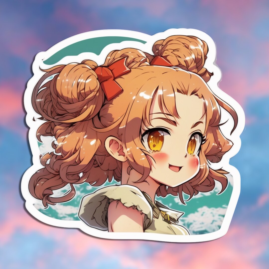 Cute Anime Girl Vinyl Decal | Japanese Style Sticker for Car, Laptop ...