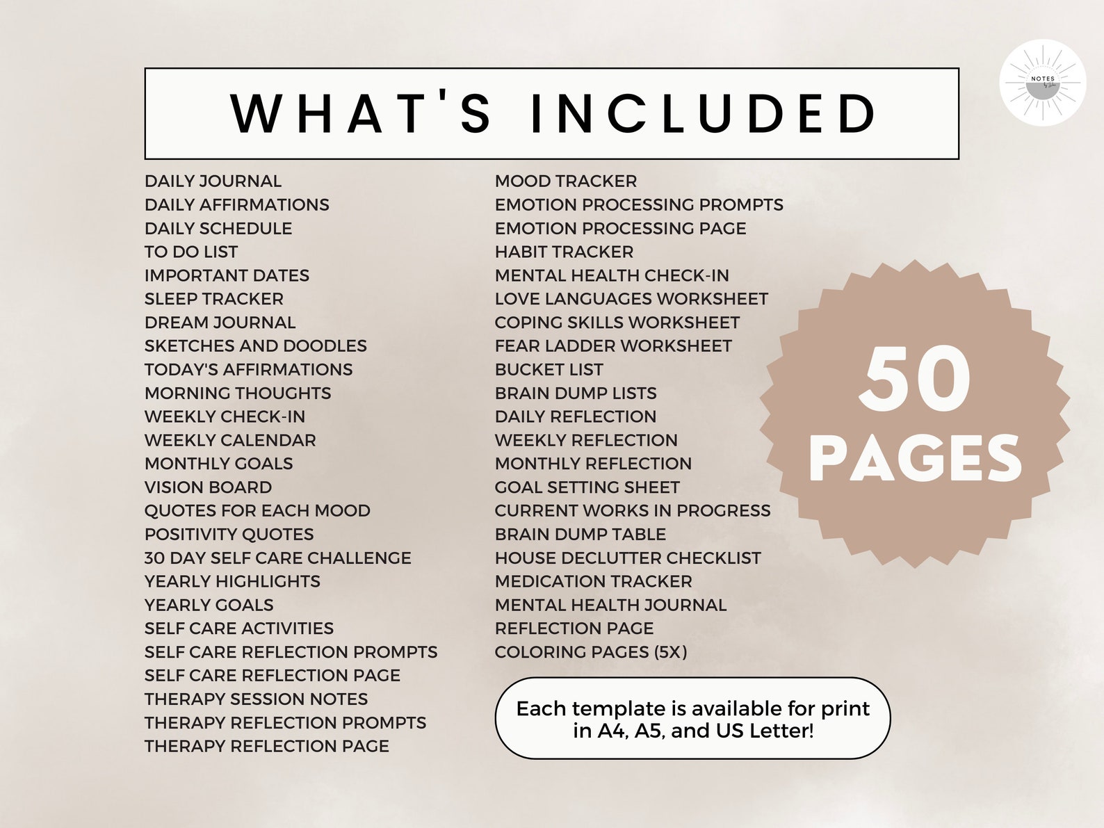 Self Care Digital Workbook, Printable PDF Self-help Planner - Etsy