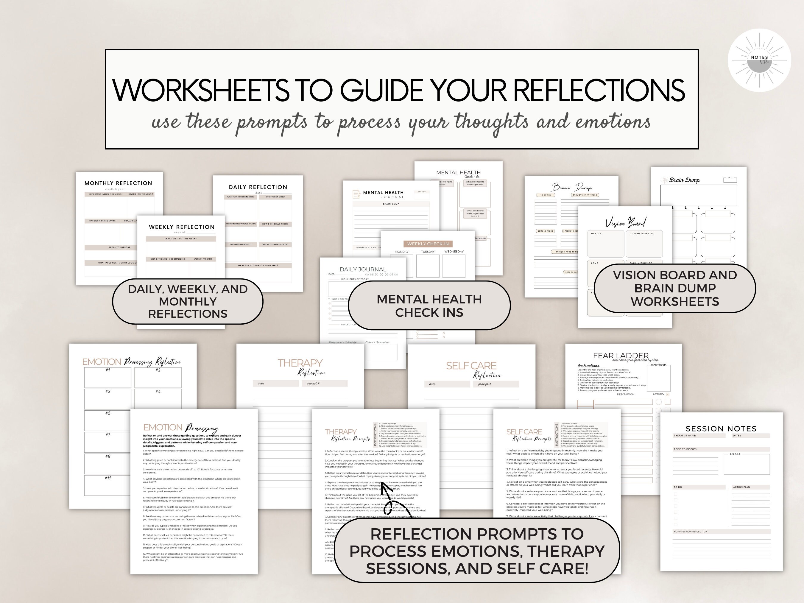 Self Care Digital Workbook, Printable PDF Self-help Planner - Etsy