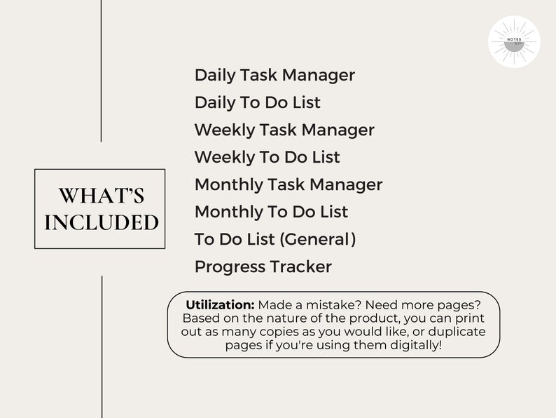 Task Management and to Do List Bundle With Priority and Progress ...