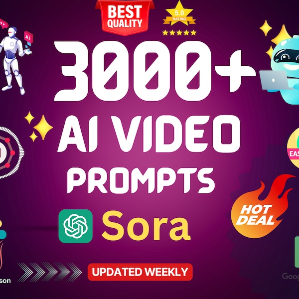 3000+ AI video generator prompts for Sora, stable diffusion video, Runway ML | Text to video | image to video | video to video prompts list