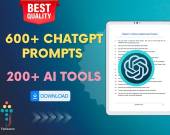 600+ ChatGPT Prompts | 200 AI Tools |  High quality ChatGPT prompts | Chat GPT prompts for email marketing, business, Bard AI | Cheatsheet