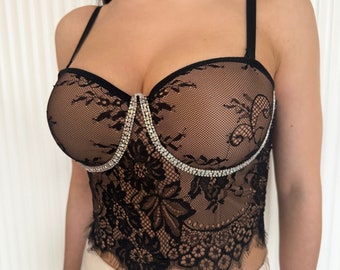 Corset femme fait main, haut corset femme