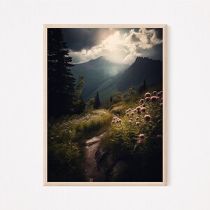 Printable Wall Art, Mystic Trail, Rugged, Overgrown, Picturesque Powerful, Thistle Hi Res DIGITAL DOWNLOAD,