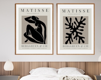 Stampa Henri Matisse Wall Art Set Abstract Minimalist Modern Boho Wall Decor Exhibition Mid Century Wall Art Poster stampabile Stampa digitale