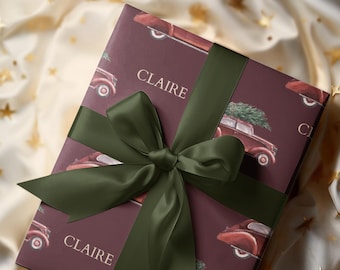 Custom Name Wrapping Paper • Custom Name Christmas Tree Wrapping Paper Roll •  Personalized Gift Wrap • Christmas Gift • Christmas Tree