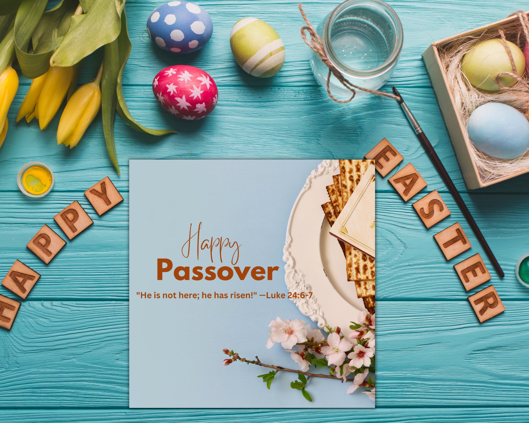 Happy Passover Happy Passover Banner Happy Passover Card Etsy