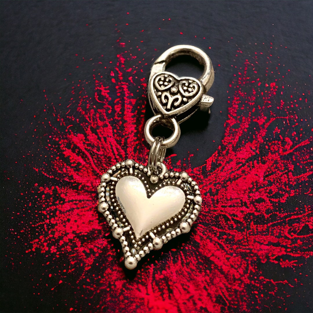 Clip-On "Brother On Heart" Charm Pendant - Silver Plated With Lobster Clasp For Bracelets & Necklaces