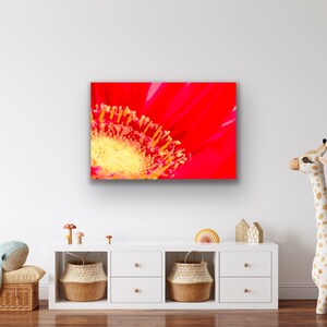Digital Design Red Daisy Poster or Canvas Ready to Hang Wall Art| Canvas Print Decor for Home and Office Decoration| Poster or Canvas