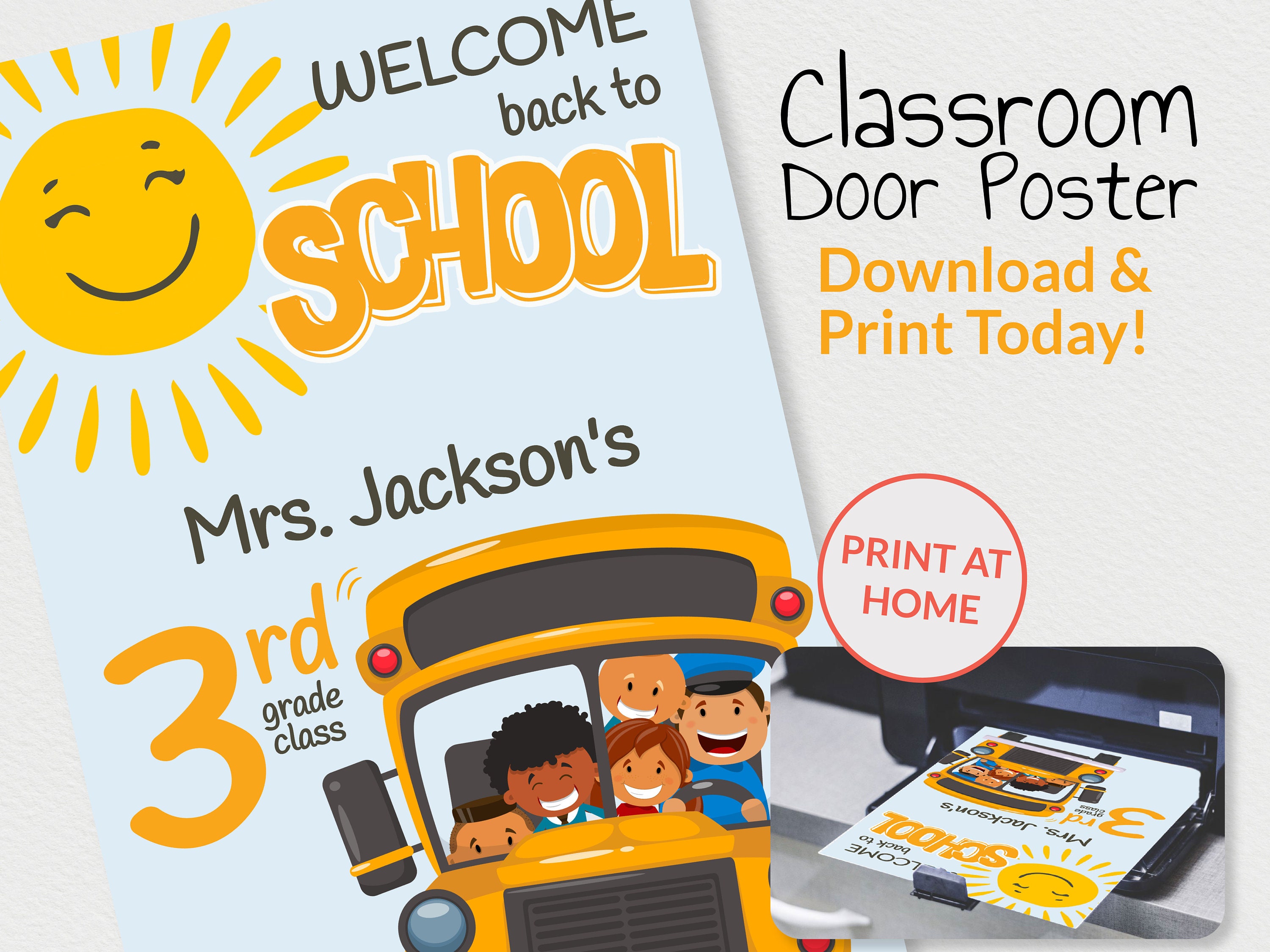 Classroom Decor Teacher Classroom Sign Printable Back to - Etsy