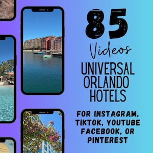 Vídeos del hotel Universal Orlando para redes sociales de agentes de viajes, redes sociales de agentes de viajes y Universal IG Reels y TikTok