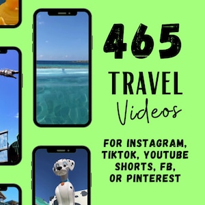 465 Travel Agent Social Media Videos (Canva Templates)