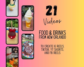 WDW Food & Drink Videos for Travel Agent Social Media (Digital Download)