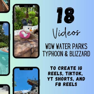 WDW Water Park Videos to Create TikToks, IG Reels, and YT Shorts for Social Media