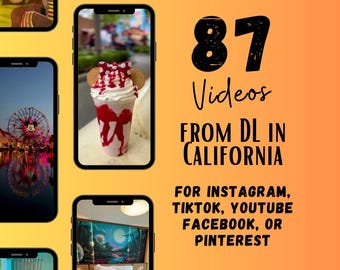 DL California Travel Agent Social Media Videos, 87 Reels & TikTok (Canva)