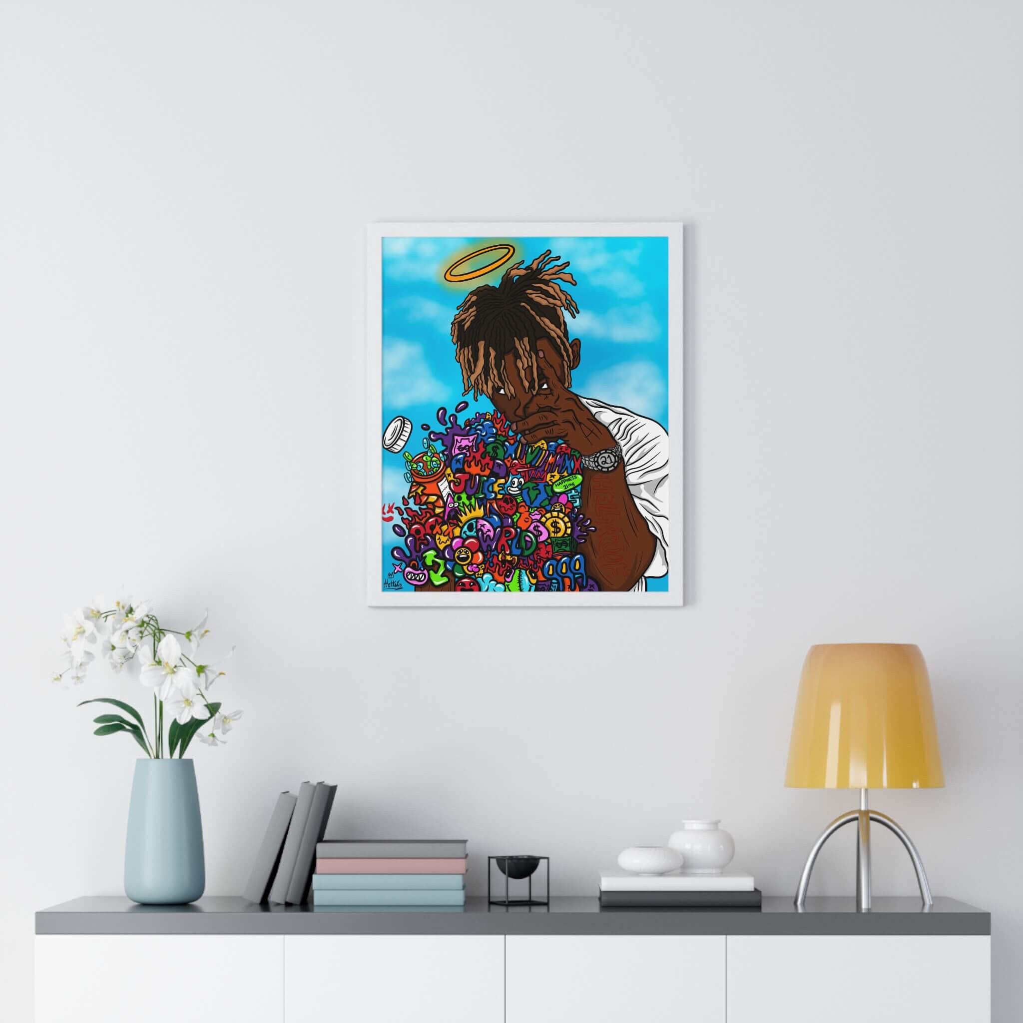 Juice Wrld Doodle Art Print Juice Wrld Wall Art Juice Wrld Etsy Canada