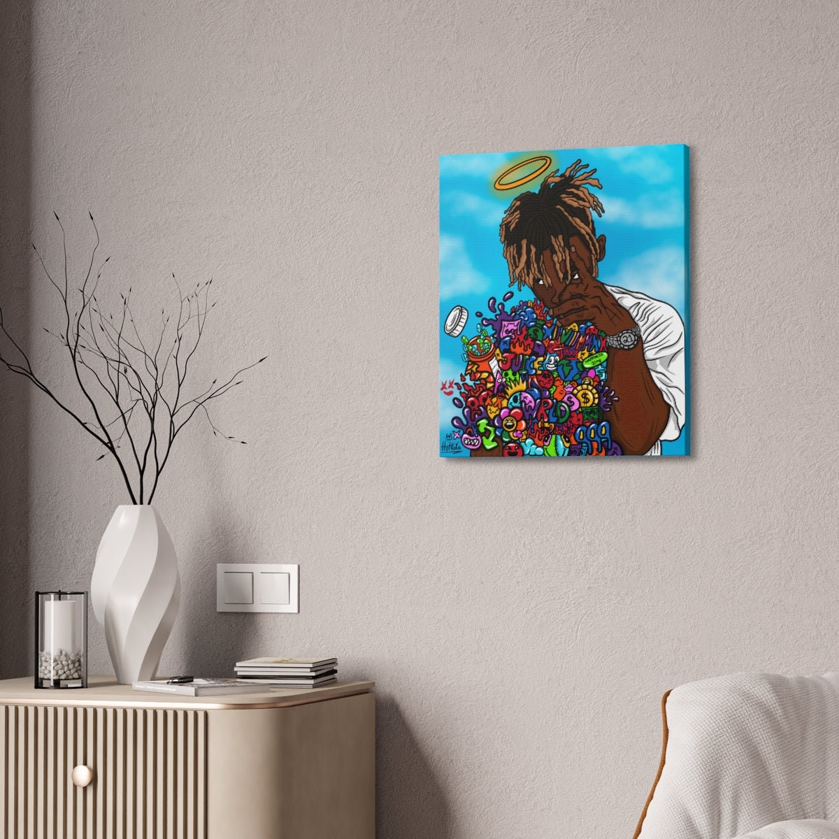 Juice Wrld Doodle Art Print Juice Wrld Wall Art Juice Wrld Etsy Canada