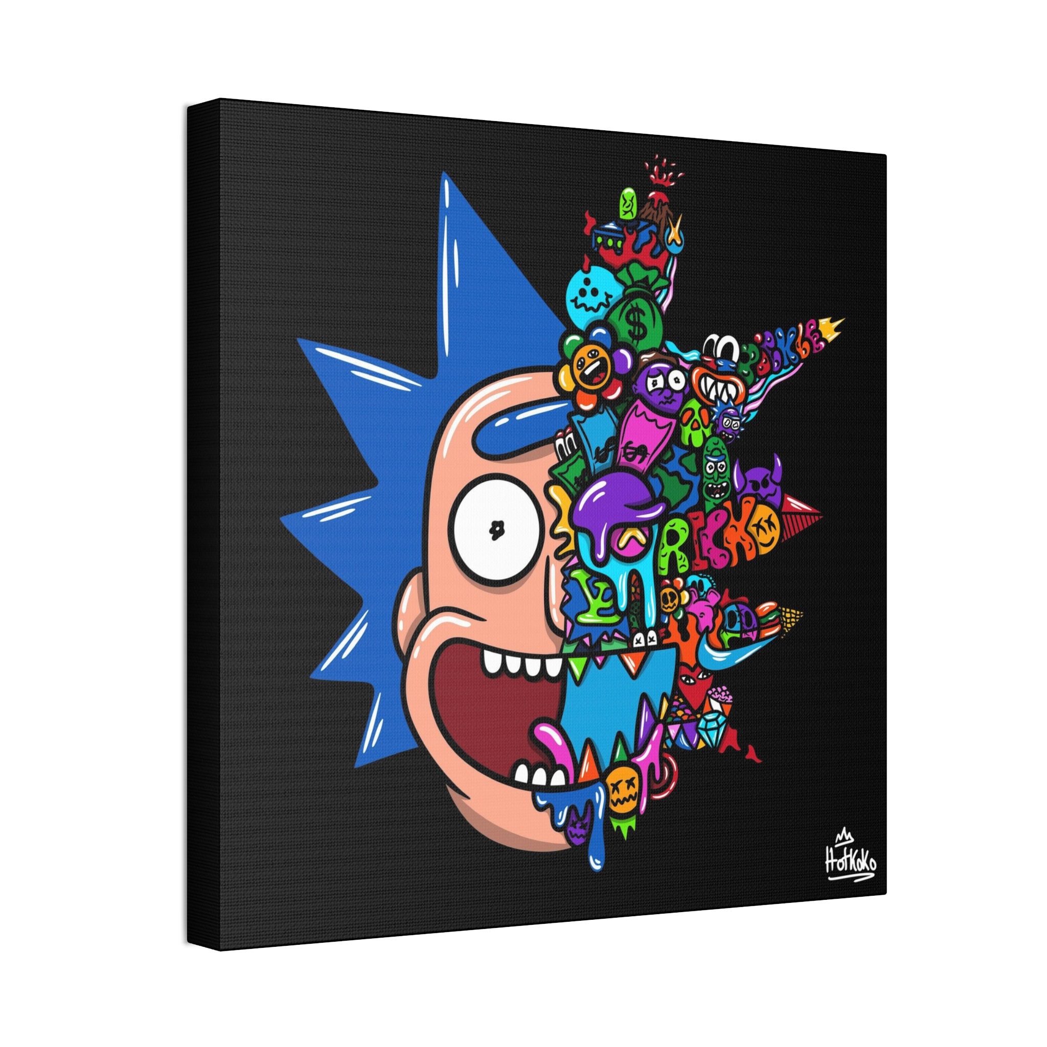 Rick and Morty Doodle Art Cartoon Canvas Wall Art Rick and Etsy