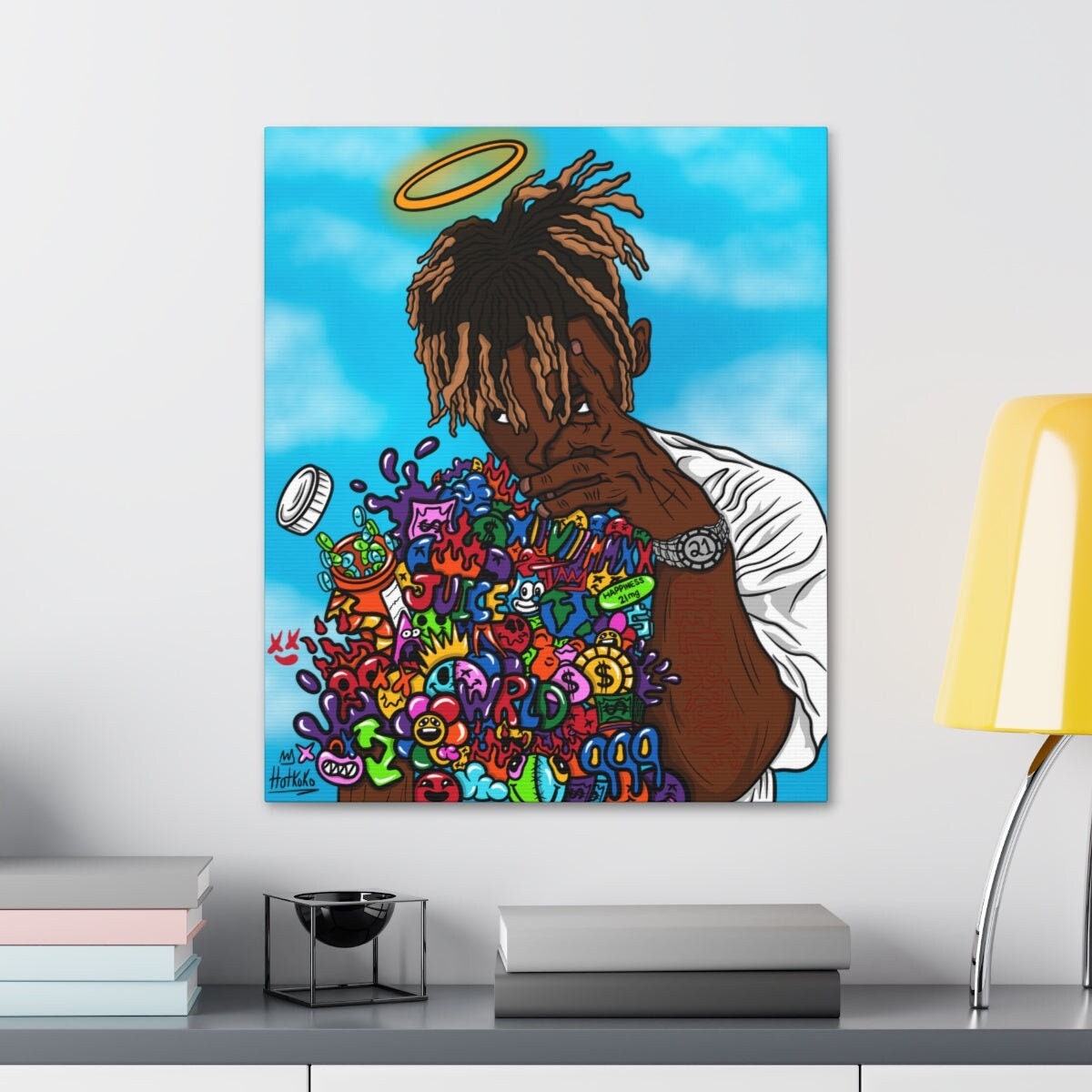 Juice Wrld Doodle Art Print Juice Wrld Wall Art Juice Wrld Etsy UK