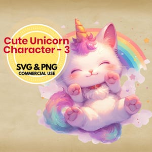 unicorn svg cute unicorn clipart for cricut and silhouette png instant download magical unicorn design for kids crafts tshirts